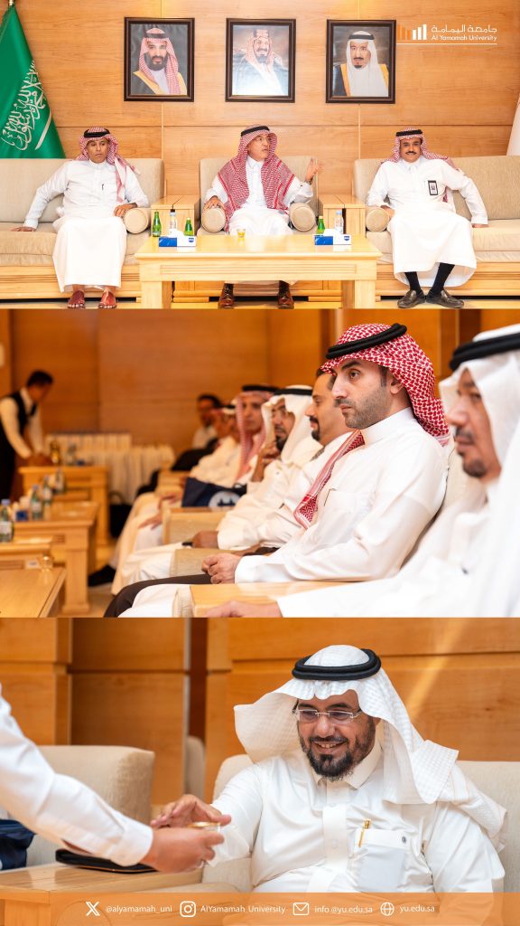The university president meets faculty members